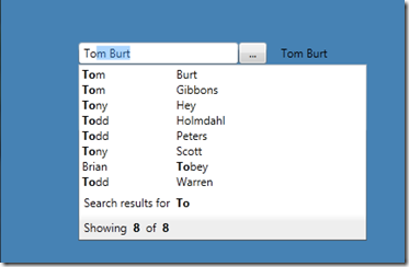 .NET Dev Gig: WPF Highlight AutoComplete Textbox